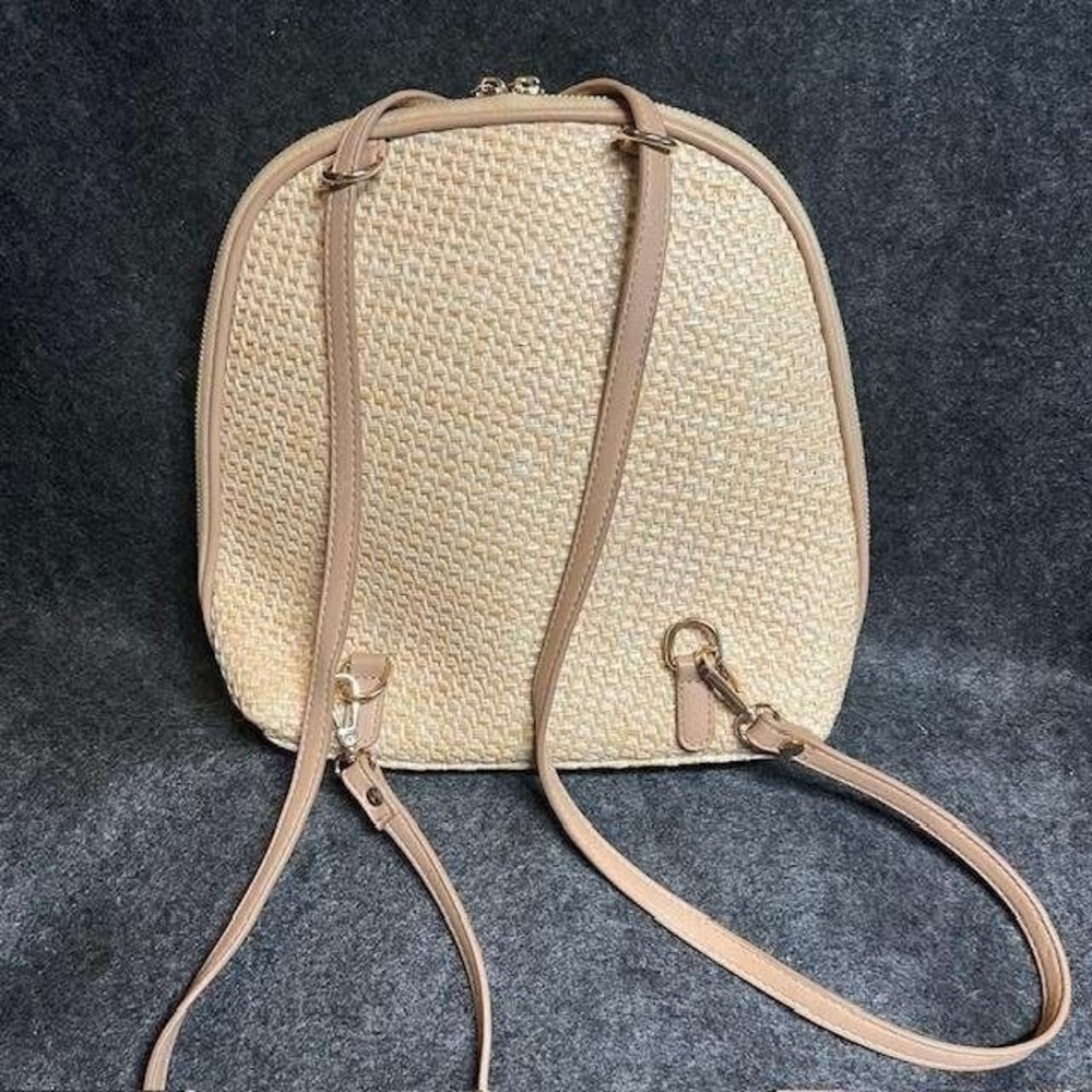 Woven Straw Beige Shoulder Bag Womens Handbag Purse Wicker Tote - Picture 3 of 10
